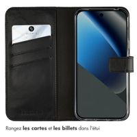 Selencia Étui portefeuille en cuir véritable Google Pixel 10a - Noir