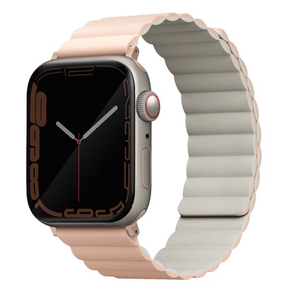 Uniq Bracelet double face Revix Apple Apple Watch Series 1 á 9 / SE (38/40/41 mm) | Series 10 (42 mm) - Blush Pink / Beige