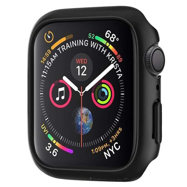 Spigen Coque Thin Fit™ Apple Watch 4 / 5 / 6 / SE - 44 mm - Noir