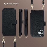 Selencia Étui Riva avec MagSafe et cordon de téléphone Apple iPhone 17 - Noir