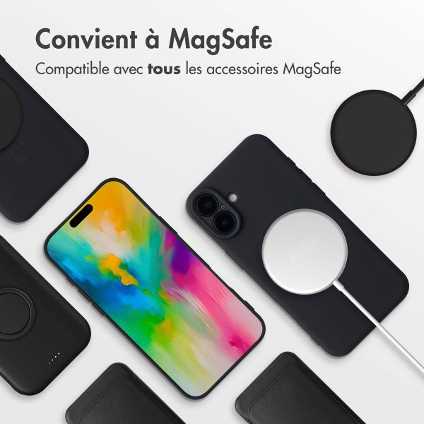 imoshion Coque Couleur avec MagSafe Apple iPhone 16 Plus - Noir