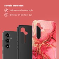 Selencia Coque arrière Vivid Samsung Galaxy S23 FE - Rosy Marble