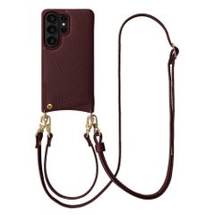 Selencia Coque de télephone Nova avec cordon et porte-cartes Samsung Galaxy S26 Ultra - Bold Burgundy