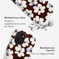 Selencia Coque arrière Vivid avec MagSafe Apple iPhone 15 - Choco Flower Pop