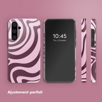 Selencia Coque arrière Vivid Samsung Galaxy A55 - Wavy Swirl Pink Plum