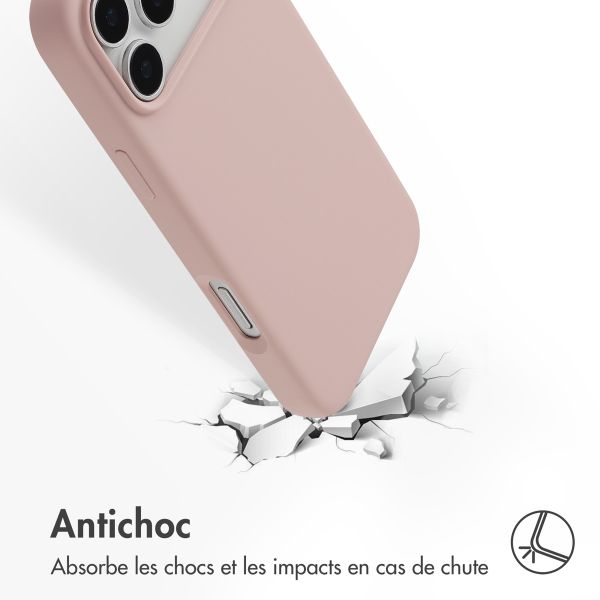 Accezz Coque Liquid Silicone avec MagSafe Apple iPhone 17 Pro Max - Rose