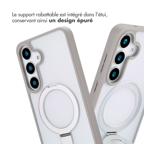 Accezz Coque Ring Stand avec MagSafe Samsung Galaxy S25 Plus - Grey