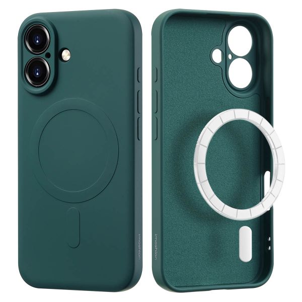 imoshion Coque Couleur avec MagSafe iPhone 16 - Vert foncé