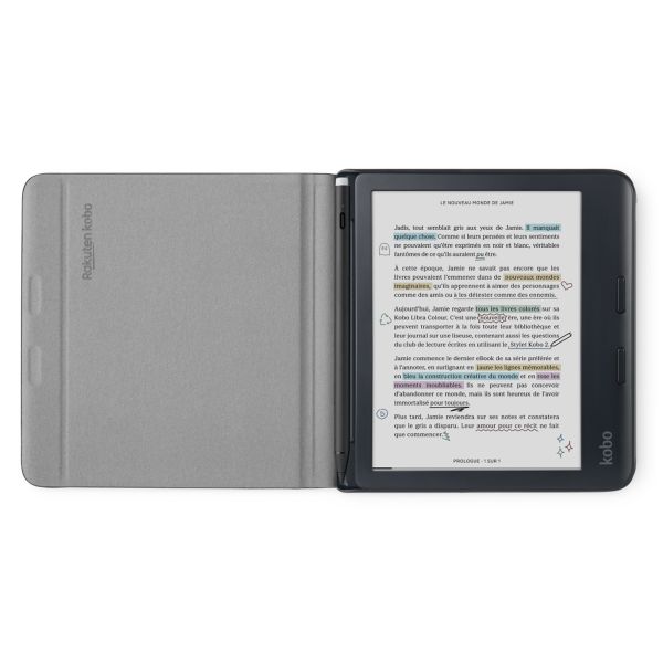 Kobo Étui de liseuse Notebook SleepCover Kobo Libra Colour - Noir