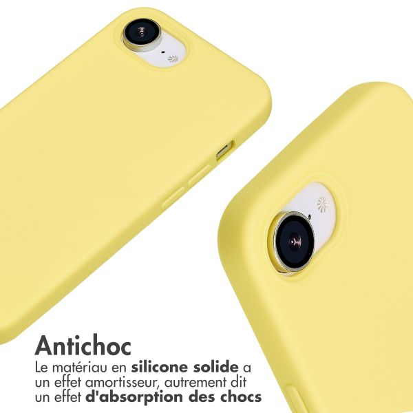 imoshion Coque en silicone avec cordon iPhone 16e - Jaune