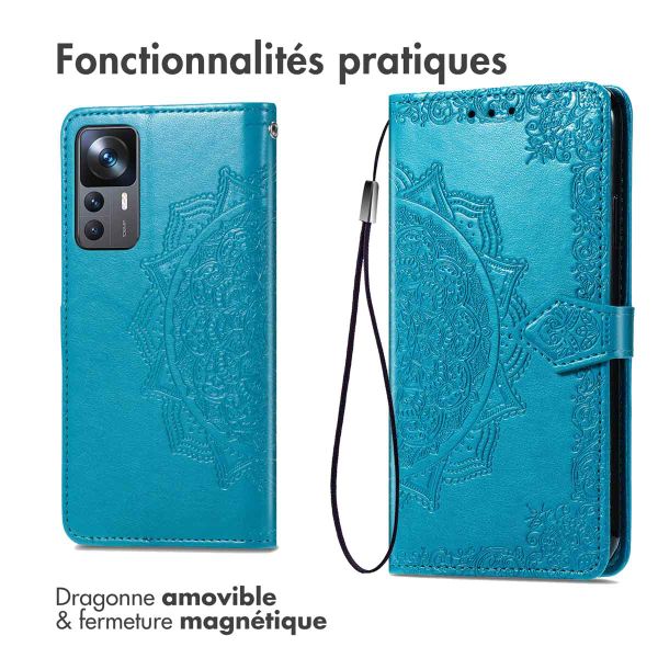 imoshion Etui de télephone Mandala Xiaomi 12T (Pro) - Turquoise