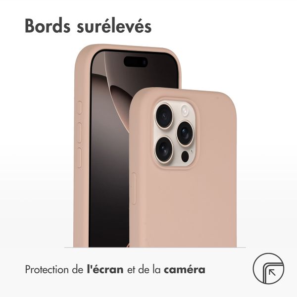 Accezz Coque Liquid Silicone avec MagSafe Apple iPhone 16 Pro Max - Rose