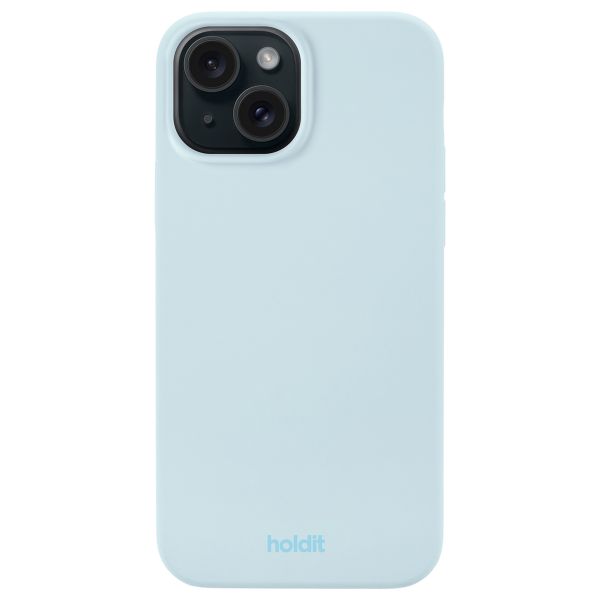 Holdit Coque Silicone Apple iPhone 15 - Mineral Blue