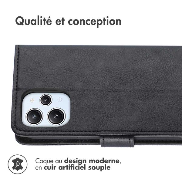 imoshion Étui de téléphone portefeuille Luxe Xiaomi Redmi 12 - Noir