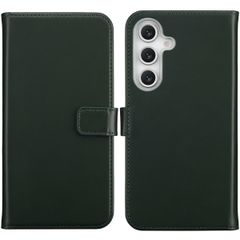 Selencia Étui portefeuille en cuir véritable Samsung Galaxy S25 FE - Vert