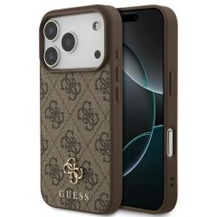 Guess Coque 4G Metal Logo MagSafe Apple iPhone 17 Pro - Marron