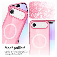 imoshion Coque Pailletée avec MagSafe Apple iPhone Air - Rose