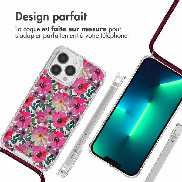 imoshion Coque Design avec cordon Apple iPhone 13 Pro - Flower Water