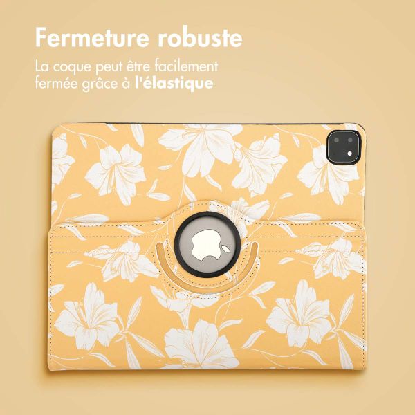 imoshion Coque tablette Design rotatif à 360° iPad Air 13 pouces (2025) M3 / (2024) M2 - Yellow Flowers