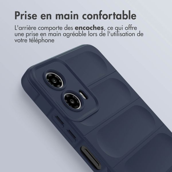 imoshion Coque arrière EasyGrip Motorola Moto G34 - Bleu foncé