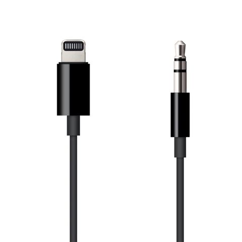 Apple Câble audio Lightning vers mini-jack 3,5 mm d’origine - 1,2 mètre - Noir
