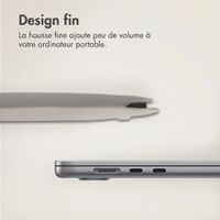 Accezz Leather Pochette ordinateur le Apple MacBook 15 pouces - Beige