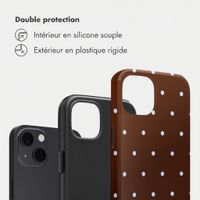 Selencia Coque arrière Vivid Apple iPhone 13 Pro - Happy Dots Chocolate