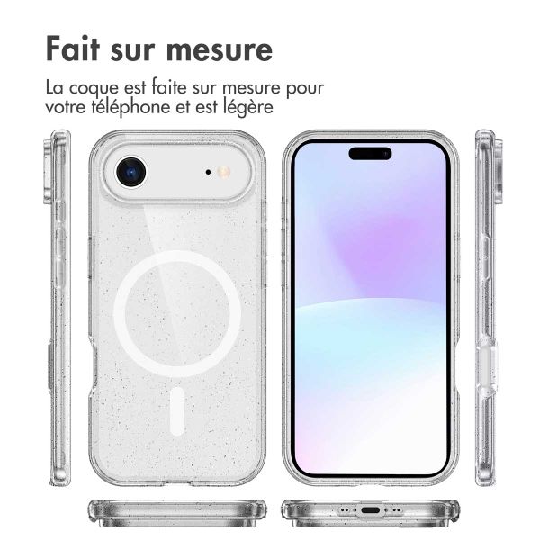 imoshion Coque Pailletée avec MagSafe Apple iPhone Air - Transparent