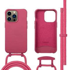 imoshion Coque arrière Color avec cordon amovible et MagSafe Apple iPhone 13 Pro - Raspberry