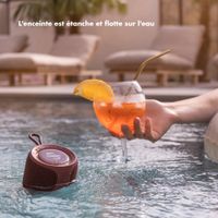Selencia AquaPlay Enceinte Bluetooth - Enceinte sans fil - Étanche - Bordeaux