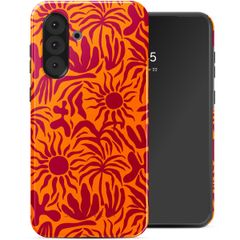 Selencia Coque arrière Vivid Tough Samsung Galaxy A36 / A56 - Tropical Vibes Apricot