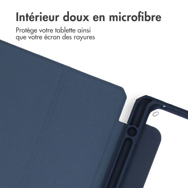 imoshion Coque tablette rigide Trifold Samsung Galaxy Tab A9 8.7 pouces - Bleu foncé