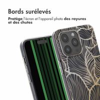imoshion Coque Design Apple iPhone 15 Pro Max - Golden Leaves Transparent
