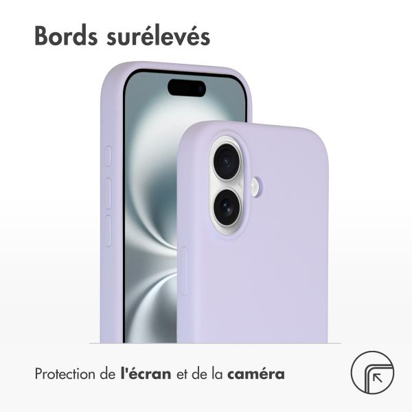 Accezz Coque Liquid Silicone avec MagSafe Apple iPhone 16 - Violet