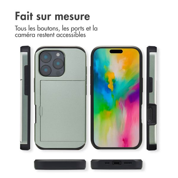 imoshion Coque arrière avec porte-cartes Apple iPhone 16 Pro - Vert