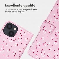 imoshion Étui de télephone portefeuille Design Apple iPhone 14 - Blush Berries