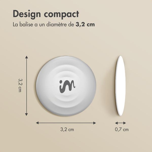 imoshion Wireless Tag - Tracker Bluetooth pour iOS - 2 pack - Blanc