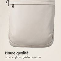 Accezz Leather Sac à dos ordinateur 16 pouces - Beige