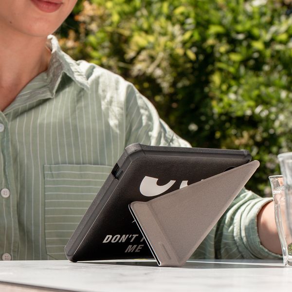imoshion Étui de liseuse portefeuille design Pliable Kobo Libra 2 / Tolino Vision 6 - Don't touch