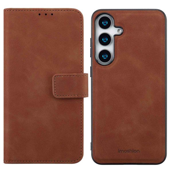 imoshion Etui de télephone luxe 2-en-1 amovible Samsung Galaxy S25 Plus - Marron