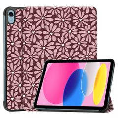 imoshion Coque tablette Design Trifold Apple iPad 11 (2025) 11 pouces A16 / iPad 10 (2022) 10.9 pouces - Bloom Love Blush