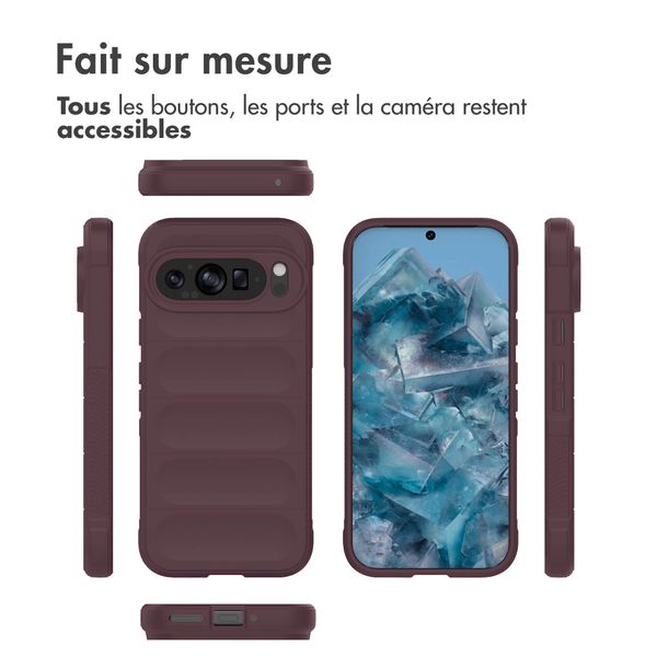 imoshion Coque arrière EasyGrip Google Pixel 9 / 9 Pro - Aubergine