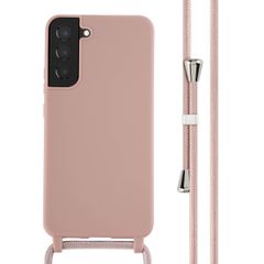 imoshion Coque en silicone avec cordon Samsung Galaxy S22 Plus - Sand Pink