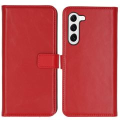 Selencia Étui portefeuille en cuir véritable Samsung Galaxy S23 - Rouge