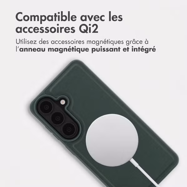 Accezz Coque arrière Edge avec MagSafe Samsung Galaxy S26 - Vert