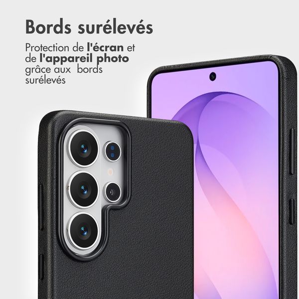 Accezz Étui de télephone portefeuille en cuir 2-en-1 avec MagSafe Samsung Galaxy S26 Ultra - Onyx Black