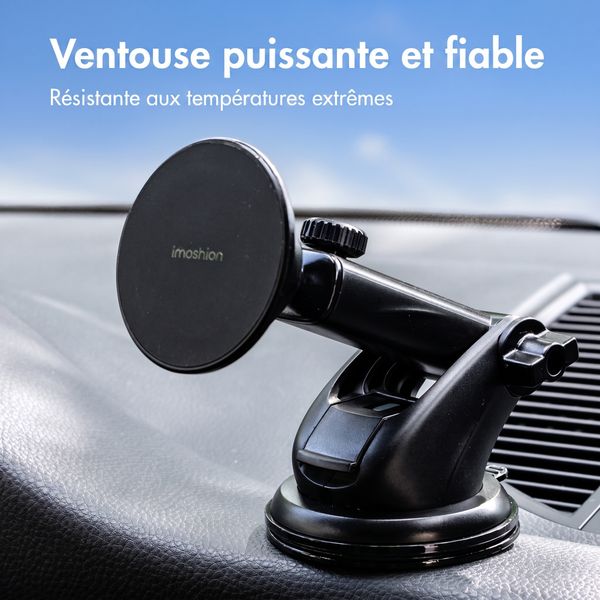 imoshion Support de téléphone pour voiture - Magnétique - Tableau de bord / Pare-brise - Noir