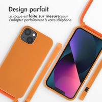 imoshion Coque en silicone avec cordon Apple iPhone 13 - Orange