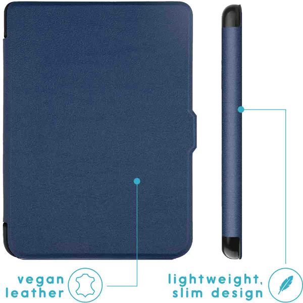 imoshion Étui de liseuse portefeuille Slim Hard Tolino Shine 4 - Bleu foncé