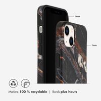 Selencia Aurora Coque Fashion iPhone 13 - ﻿Coque durable - 100 % recyclée - Marbre Noir